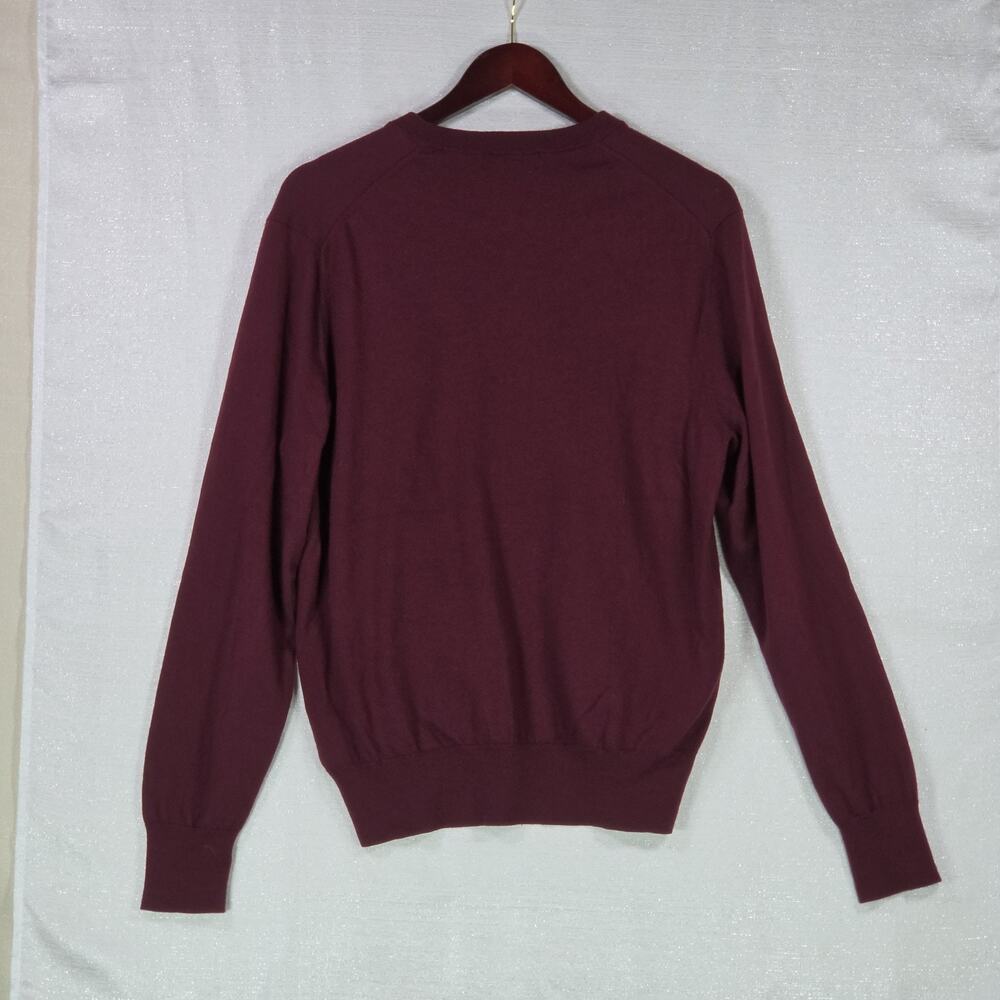 Brooks Brothers Saxxon Wool Men's V-Neck Sweater 100% Wool Long Sleeve Large - Picture 5 of 7